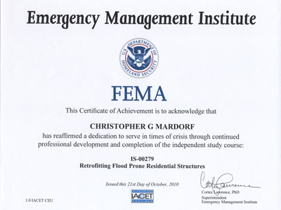 FEMA IS-019 certificate