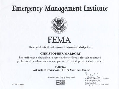 FMEA IS-139 Cetificate